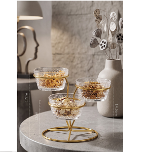 Jelly & Ice Cream Set (3 pieces) with stand and spoon, elegant and practical design, made of durable and easy-to-clean material, ideal for serving desserts, with compact dimensions (24×14×11 cm) and b