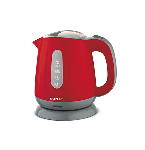 Sonai Kettle Plastic Mar-2200 Red Color 1100 Watt 1,2L
MAR-2200 Red