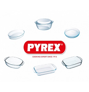 Pyrex Set – 7 Pieces – Rectangular (30 + 35 cm) + Oval (21 + 35 cm) + Pizza Dish 24 cm + Casserole with Lid 3.2L
