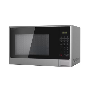 SHARP Microwave Solo 28 Liter 1100 Watt 9 Menus Silver - R-280CR(S)
