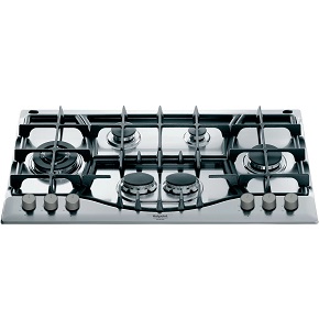 ARISTON BUILT-IN GAS HOB 90CM 6 BURNERS CAST IRON STAINLESS STEEL PHN 961 TS/IX/A
