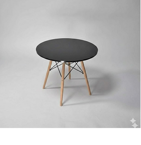 Royal Chair Table 80×80 Round – Black
