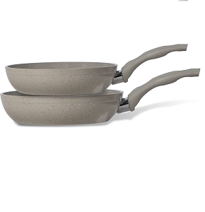 Granite frying pan set Top Chef 2 pieces formation (20+24) beige



