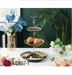 3-Tier Porcelain Stand Colorful Code JJD857-1
