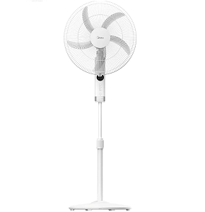 Midea stand fan 18-inch  with metal grill, white, with remote control FS45-25MR-W