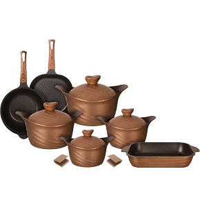 Granite Kazan copper 11L model Korean, 32 cm pot, tagine + grill + wok