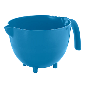 Blue Mixing Bowl with Handle
