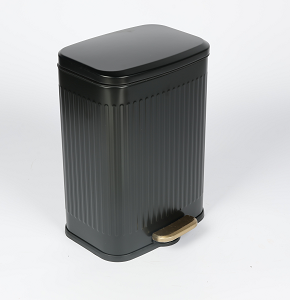 Trash Can 13 Liter Black Stainless Steel  A05-F18-13L-EMB