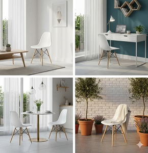 Wood Decor Joker White Chair