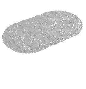 GREY non-slip bathroom mat, 68 x 37 cm