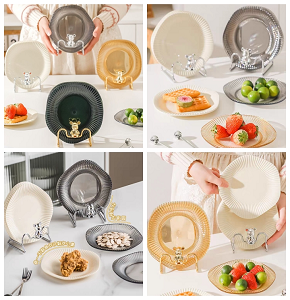 Acrylic Plate Set 6 Pieces with Stand (ABDO-79-80-81) 710900018
