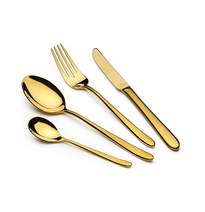 ARSHIA Stainless Steel Cutlery Set – German Made – 86 Pieces – Gold Plated
