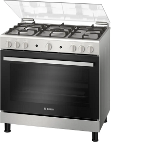 BOSCH Gas Cooker 5 Hobs 90cm, Stainless HGV1F8Y50S