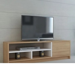 TV Table RETRO AGENCY 120 cm beige×white RA-U46
