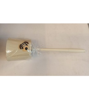 Dog imported toilet cleaning brush with round base