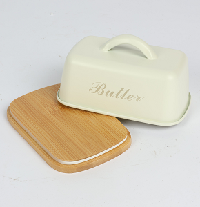 Butter Box With Wooden Base - X086
