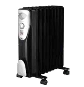 Jac Oil Heater, 9 Fins, 1500 Watt, Black - NGH-329B