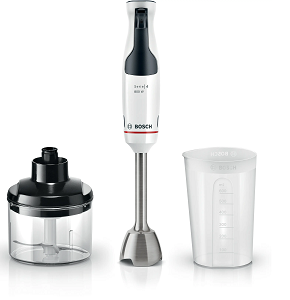 Bosch Hand Blender 600ml 800W White and Black with Chopper MSM4W420