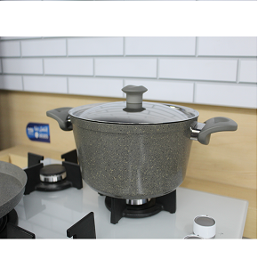 Top Chef round granite pot size 30 gray


