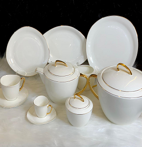 Dinner set 60 Q Dorobina Gold Organic
