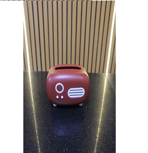 Imported tissue box, radio-shaped
