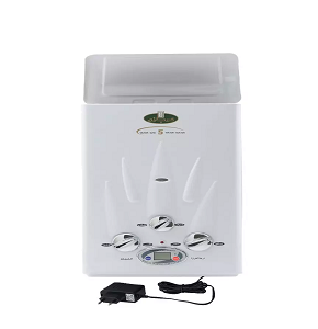 Kiriazi Gas Water Heater 5L White SUPERModel Cylinder (LPG) with Adapter KGH5AD/1-W-B