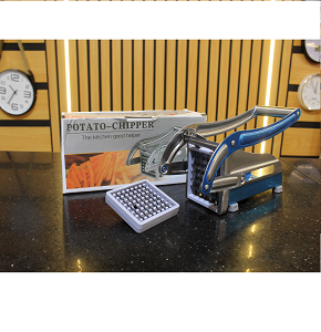 Manual French Fry Cutter, TWSOUL Potato Cutter Stainless Steel Potato Slicer Chopper Fruit Vegetable, 2 Blade Size Cutter Options and No-Slip Suction Base for Potatoes Carrots Cucumbers