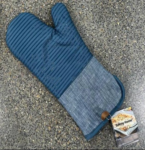 Dani Home Thick Thermal Insulated Kitchen Glove Navy Color DH3447-BLUE
