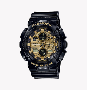 CASIO G-SHOCK  SPORTY ELEGANCE MEN'S WATCH with Sleek Black Design & 200M Water Resistance - GA-140GB-1A1DR