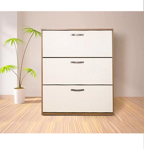 Large shoe cabinet with 3 doors - Size: Width: 100 cm, Depth: 30 cm, Height: 113 cm


