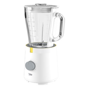 Beko Glow Blender, 1.5 Liters, 600W, White - TBN 62608 W