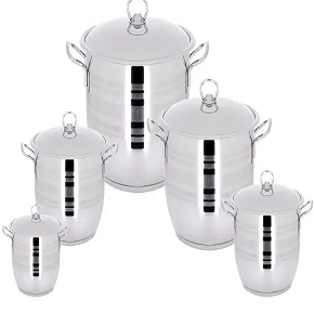 10 pcs Stainless Steel Cookware Set (18-20-22-26-34) – Home Life
