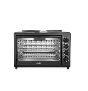 SONIFER Electric Oven 38L, 2Hobs 1700W Black SF-4044