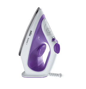 Braun Garment Steamer, 2000 Watt, Ceramic Base, Purple, SI1080VI (with Raya warranty)