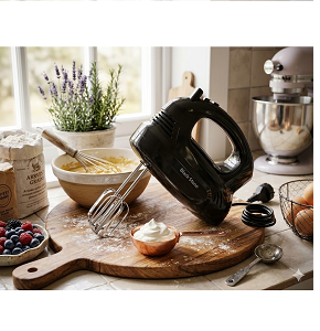 Black Stone Single Hand Mixer, 300W, 2 Beaters, Black