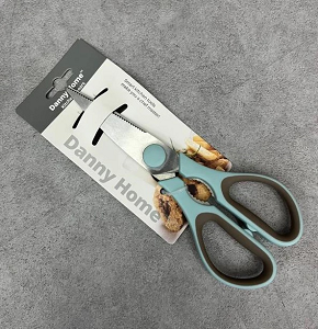 Danny Home kitchen scissors and nutcracker with silicone covered handles DH1716-BLUE

