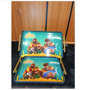 ALTAWFEK Serving Tray Melamine 2 Pcs Ramadan Drawings TWFKT-2