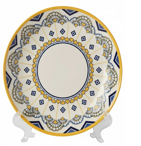 Decorated Porcelain Plate - ch -a1-594e
