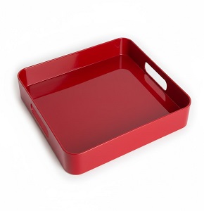Home Plus Melamine Rectangular Serving Tray 43 × 32 cm – Red 6222019243504

