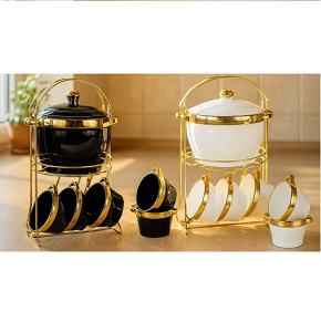 Dream Lotus soup mug set with bowl, 7pieces + Moscato stand, 2011