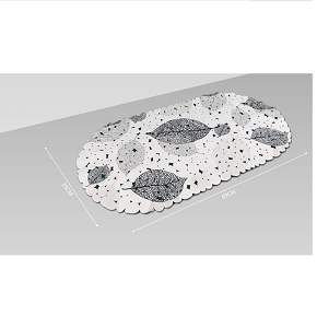 Bath Luxe White Geometric Pattern Bathroom Mat 45cm*75cm