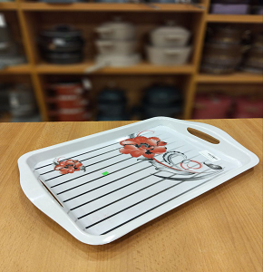 Marble Melamine Tray Size 4 (AST)
