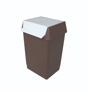 Mid Star Royal Colombo Trash Bin, 45 Liters, Brown × Beige.


