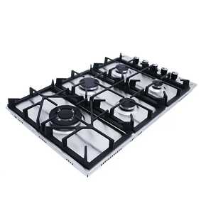 HPT905S - Purity Gas Built-in Hob, 5 Burners, 90cm, Cast Iron Holders - Silver