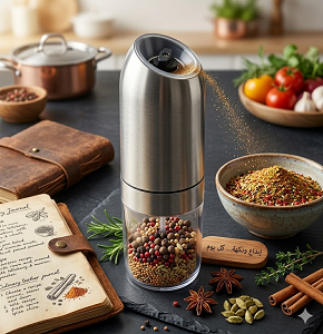 Gravity-sensing USB grinder, Model 25.5
