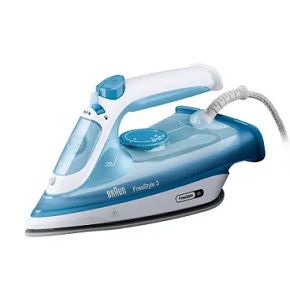Braun Garment Steamer, 2400 Watt, Ceramic Base, Blue, FI3144BL (With Raya Warranty)