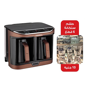 TORNADO Automatic Turkish Coffee Maker 660ml Brown x Black Water Tank - TCME-100D-PRO
