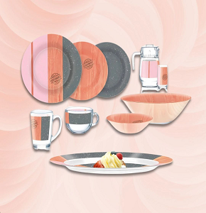 Luminarc Arcopirex Set 46 pcs Ash Wood Grey Emarty
