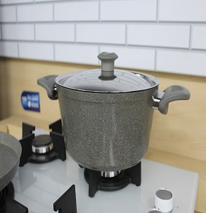 20 cm Granite Top Chef pot, gray.