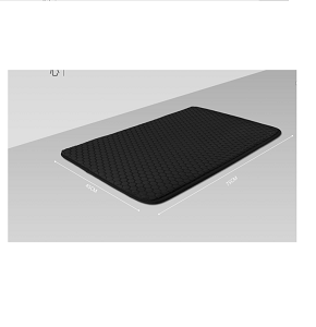 Bath Luxe Black Bathroom Mat, 45cm * 75cm Honeycomb Pattern